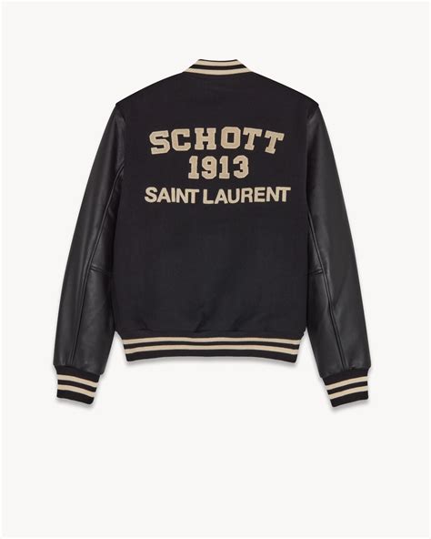 ysl butterfly varsity jacket|farfetch ysl bomber jacket.